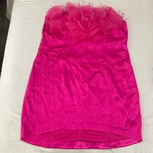 Plus size floral accent mini dress